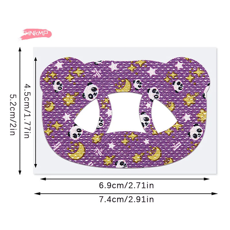 Cartoon Bear Anti-Snoring Mouth Patches for Kids | Safe Nose Breathing Sleep Aid