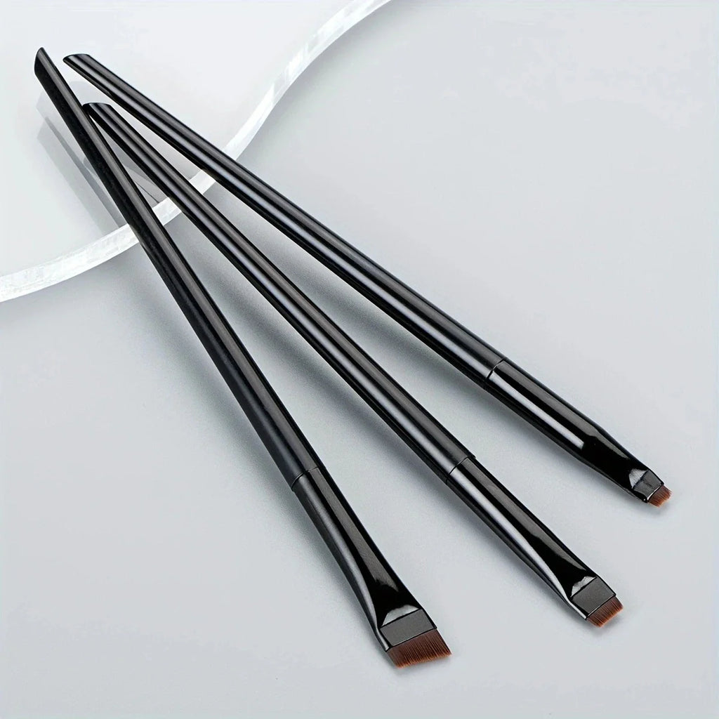 Ultra-Thin Eyebrow Brush Set | 3-Piece Angled Precision Makeup Brushes