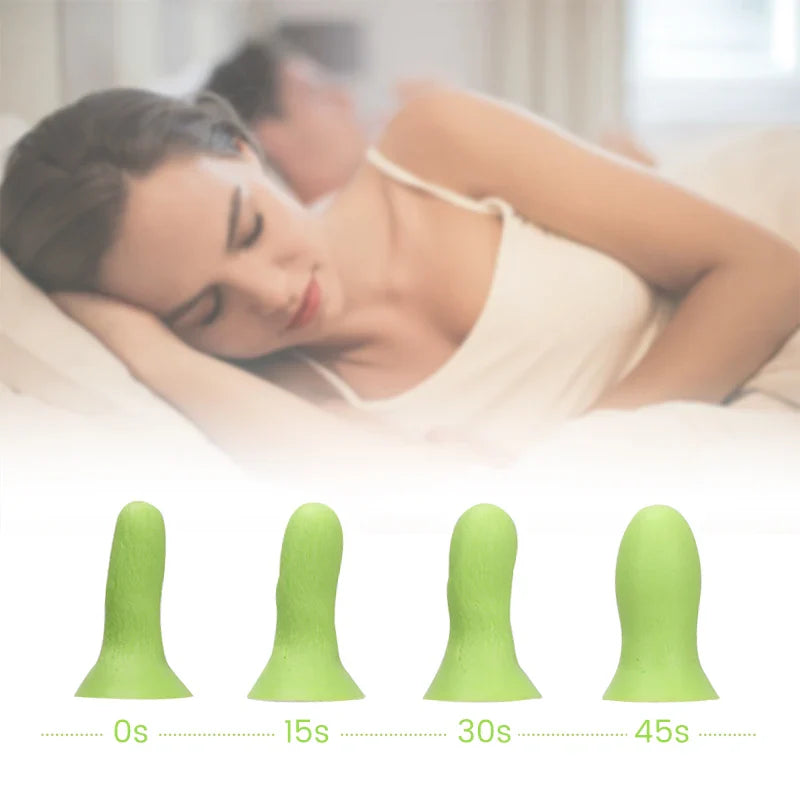 Sleeping Noise Reduction Earplugs | Slow Rebound Sponge Earplugs for Women with Small Ear Canals