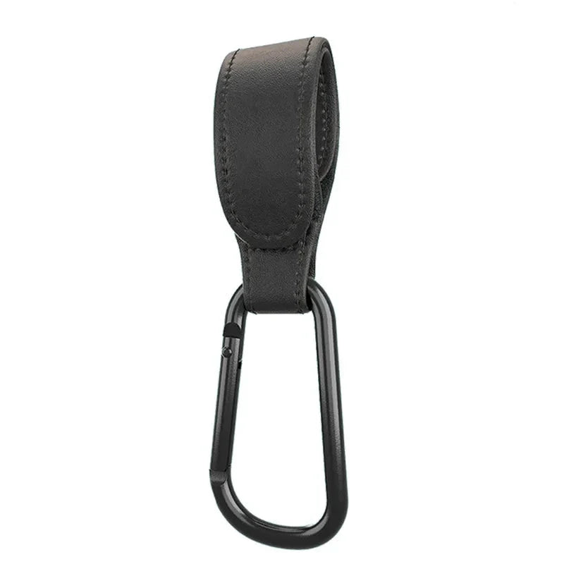 Baby Stroller Hook PU Leather Adjustable Pram Bag Hanger Travel Accessory