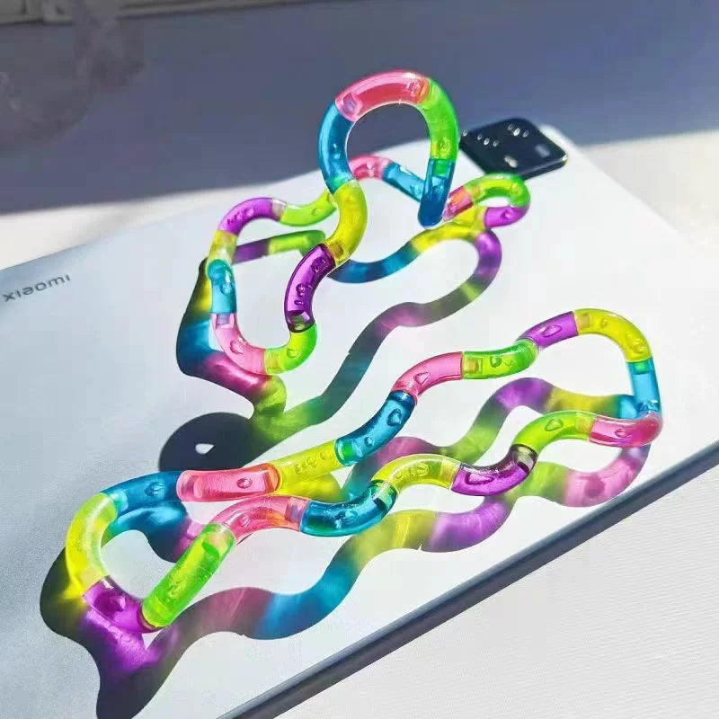 Deformable Rope Fidget Toy | Rainbow Stress Relief Sensory Toy