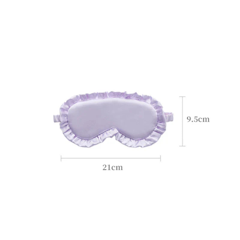 Silk Ruffle Sleep Eye Mask | Soft Blackout Eye Covers for Better Sleep