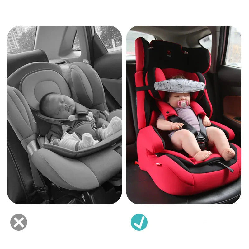 Infant Carseat Head Support Pillow with Adjustable Straps for Babies