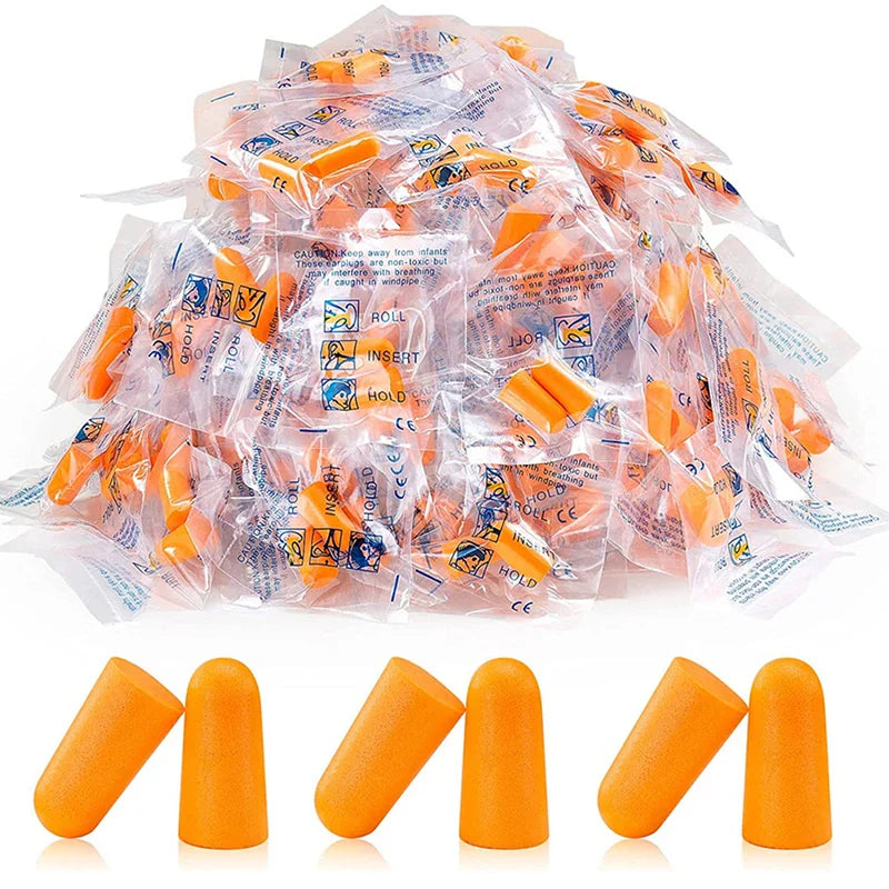 10 Pairs Soft Foam Ear Plugs for Sleeping Travel Noise Reduction | Tapered Comfort Earplugs