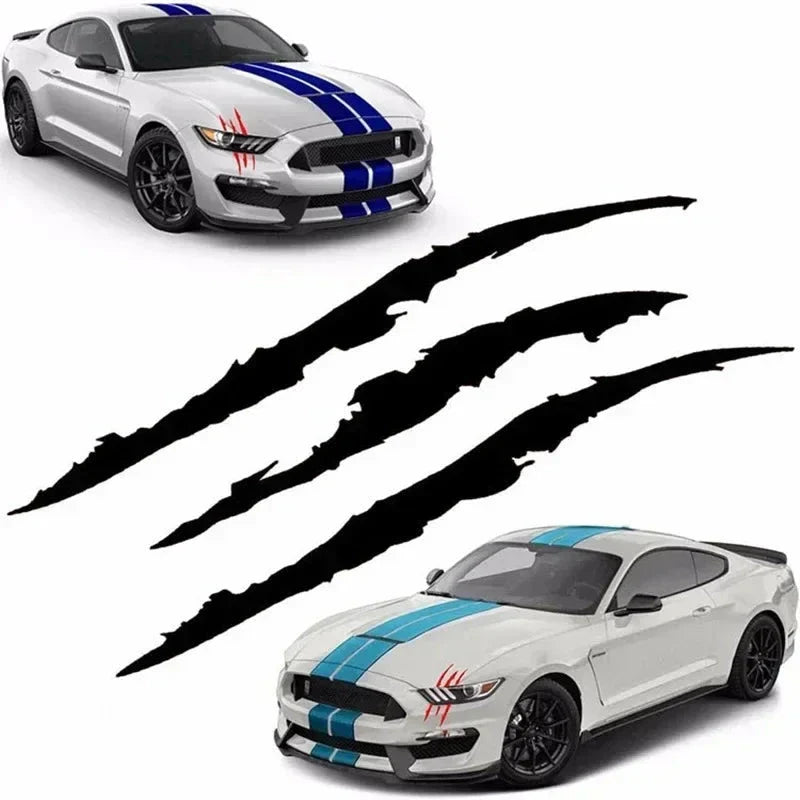 Monster Claw Car Stickers Automobile Hood DIY Vehicle Headlight Refit Reflective Vinyl Decal Ghost Paw Scratches Auto Decoration
