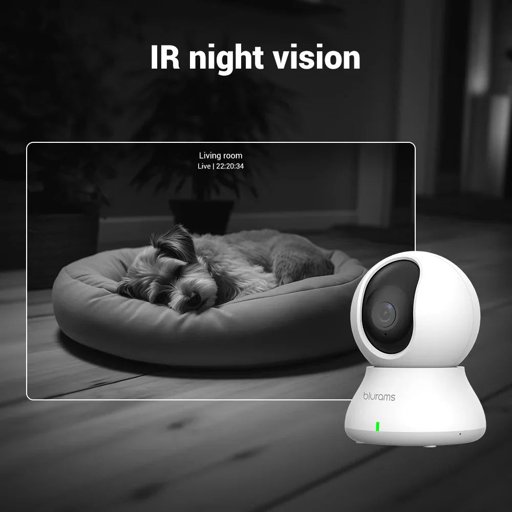 Blurams 2K 360° WiFi Indoor Security Camera with PTZ