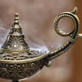 Antique Style Metal Incense Burner | Aladdin Lamp Candle Holder for Home Decor
