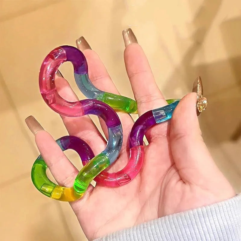 Deformable Rope Fidget Toy | Rainbow Stress Relief Sensory Toy