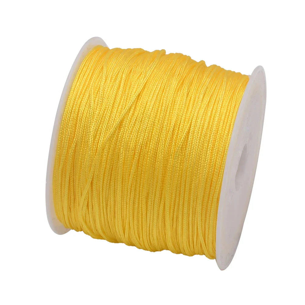 50 Yards 0.8mm Braided Nylon Cord – Durable Satin String for Jewelry Making, Beading, Macrame, Chinese Knot & DIY Crafts