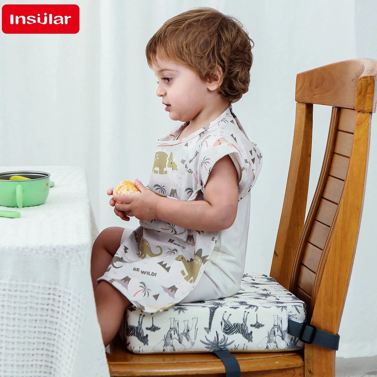 INSULAR Adjustable Kids Booster Seat – Safety Cushion for Dining