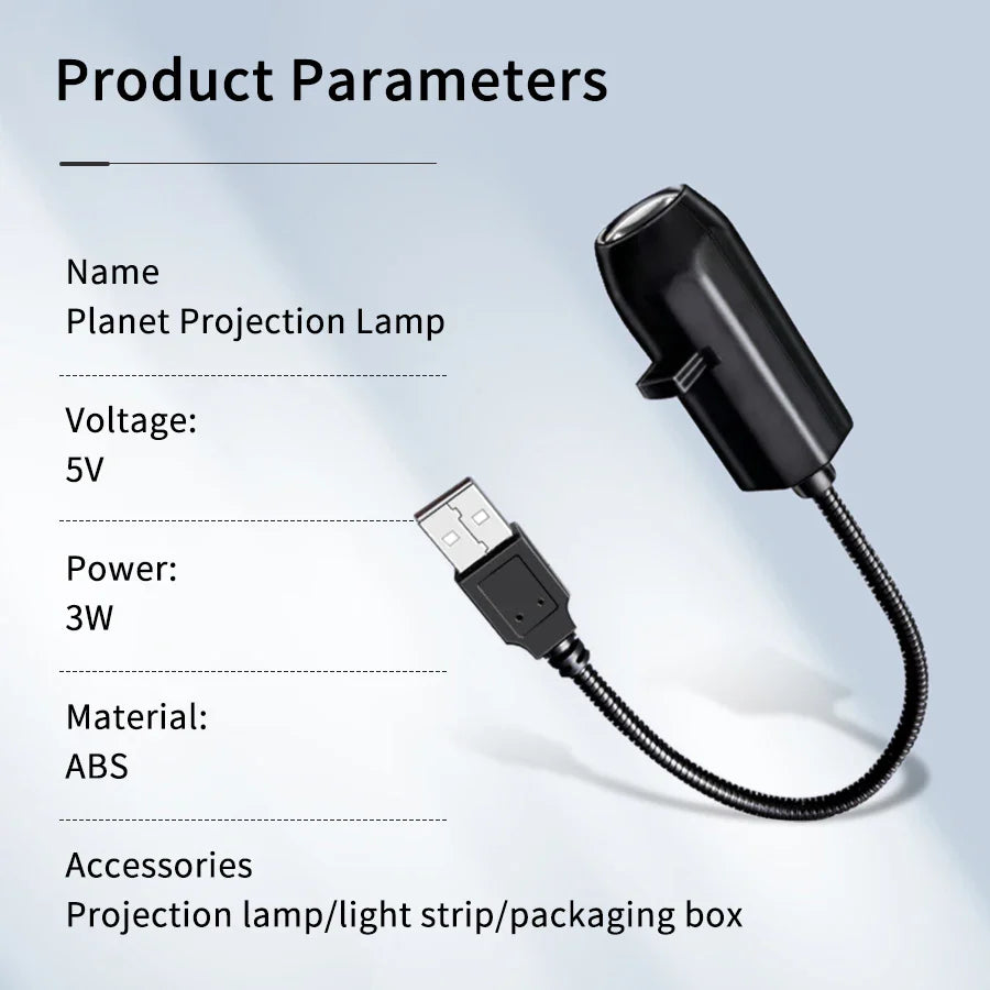 5V USB Plug In Projection Light | Planet Halloween Christmas Ceiling Decoration Lamp