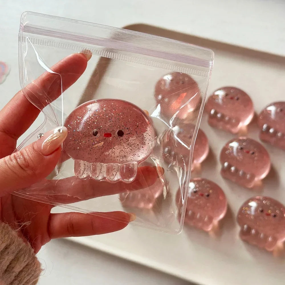 Taba Squishy Jellyfish | Kawaii Stress Relieving Sensory Fidget Toy for Anxiety and Relaxation Desk Accessory