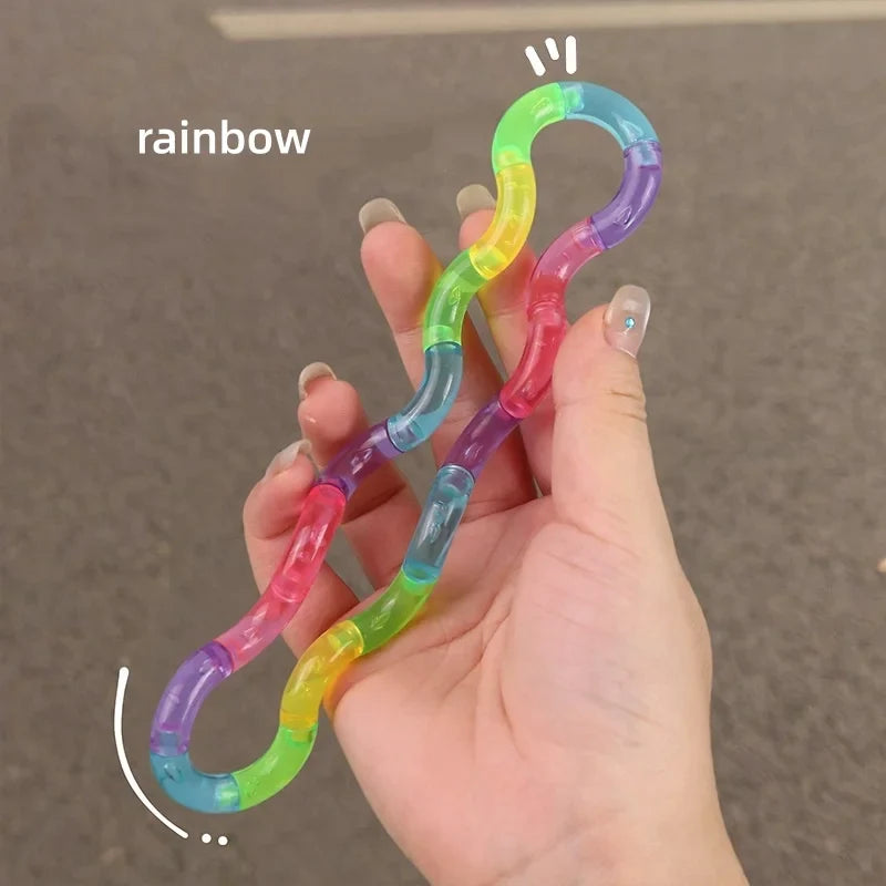 Deformable Rope Fidget Toy | Rainbow Stress Relief Sensory Toy