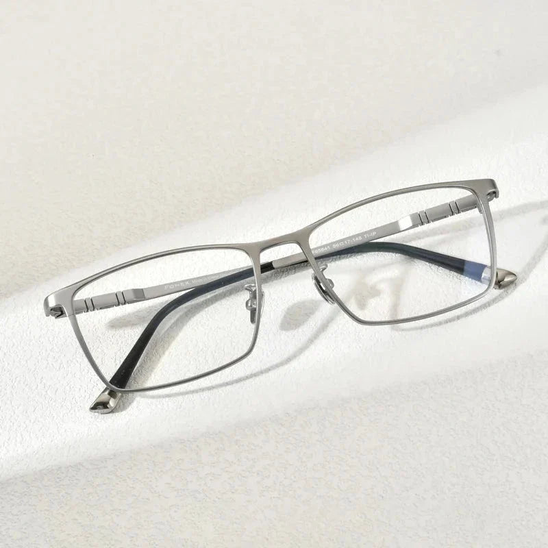 FONEX Titanium Square Glasses – Ultralight Men’s High-End Eyewear