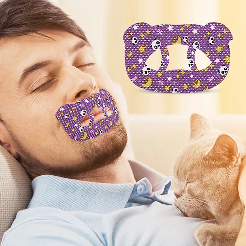 Cartoon Bear O-Shaped Mouth Tape for Kids | Anti-Snoring Sleep Aid