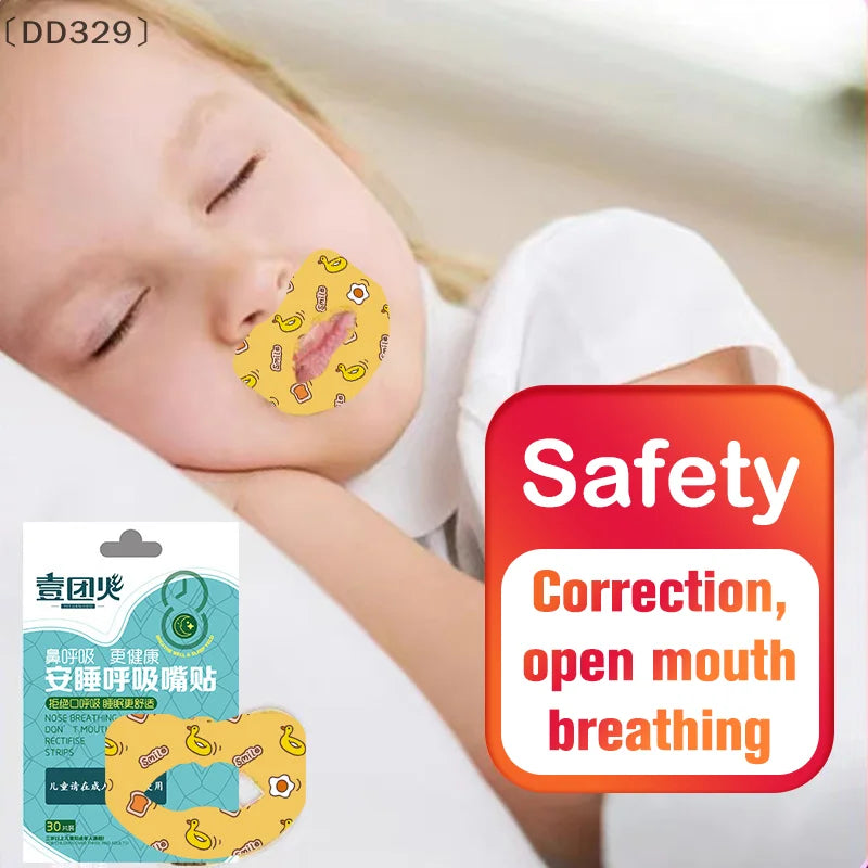30 Pcs Sleep Closure Stickers for Kids | Gentle Mouth Tape for Nasal Breathing