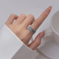 925 Sterling Silver Personality Bead Rings For Women Engagement Wedding Luxury Jewelry