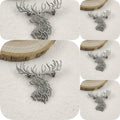 Creative punk style hollow sika deer stainless steel gold-plated 18K brooch, black suit accessories, wedding matching set
