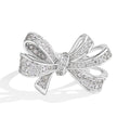 MINTYBOX S925 Sterling Silver Bowknot Lab Moissanite Engagement Ring for Women Luxury Diamond Rings Wedding Fine Jewelry Gift