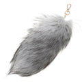 Plush-Fox Tail Keychain Furry Racoon Tail Keyring Keychain 28cm Animal Tail Key-Pendant Pompoms Keyring Holder Bag-Decor