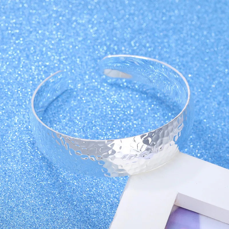 925 Sterling Silver Retro Cuff Bangles Bracelets For Women Luxury Jewelry Accessories Wholesale