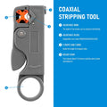 Stainless Steel Coax Cable Stripping Pliers | Adjustable Wire Stripper Tool