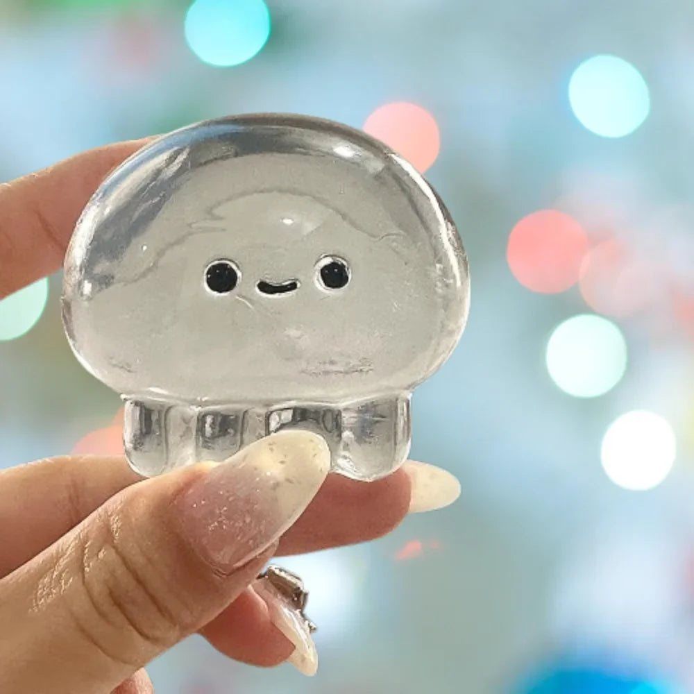 Taba Squishy Jellyfish | Kawaii Stress Relieving Sensory Fidget Toy for Anxiety and Relaxation Desk Accessory
