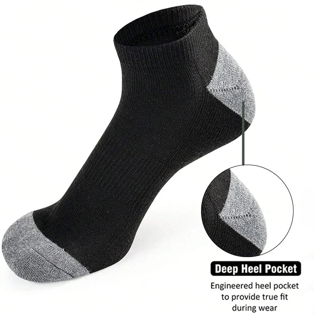 10 Pairs Breathable Low-Cut Socks – Sweat-Absorbing, Odor-Proof for Outdoor Activities