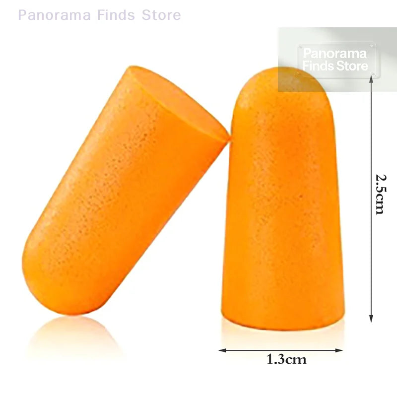 10 Pairs Soft Orange Foam Ear Plugs | Tapered Noise Reduction for Sleep and Travel