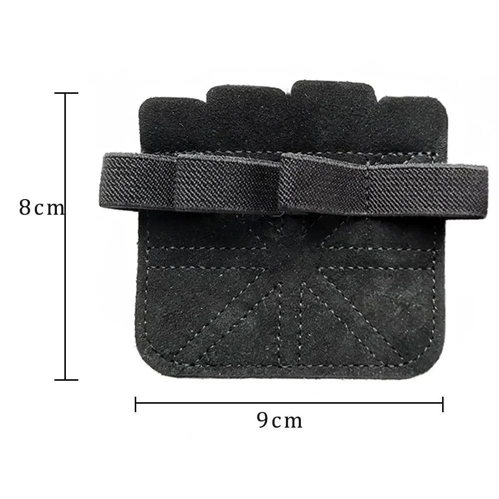 CRUXELL Cowhide Weightlifting Gloves | Four-Finger Palm Protection for Gym