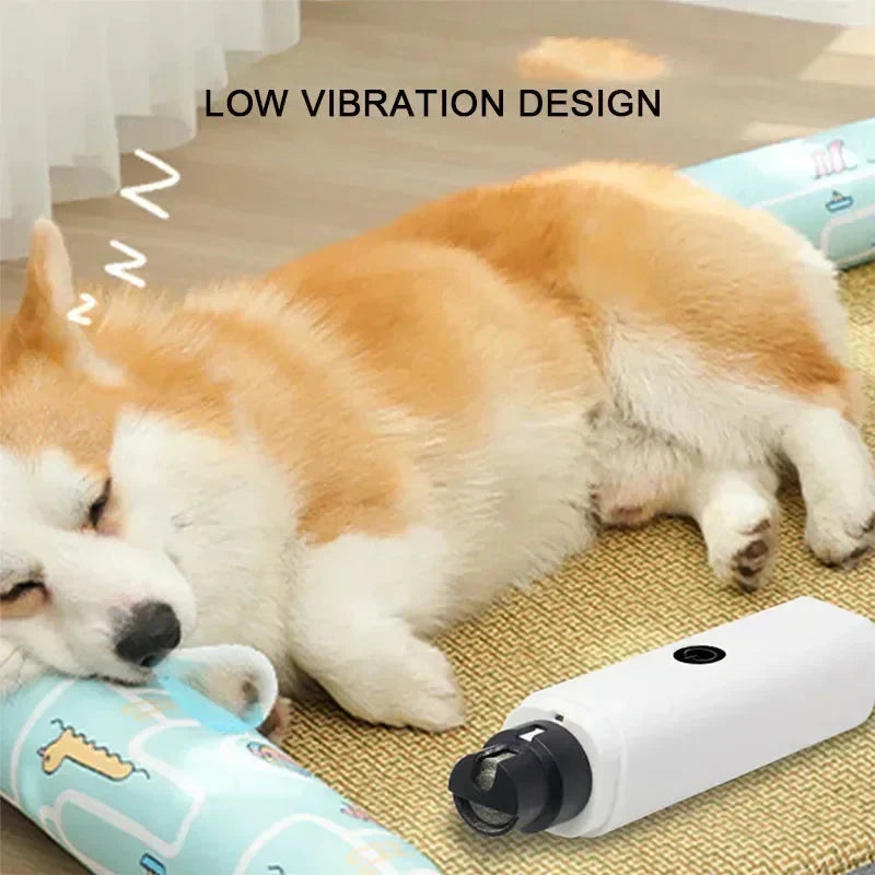 Electric Pet Nail Grinder – USB LED Dog & Cat Clipper