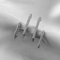 Korean Fashion Seven Star Zircon Earrings | Luxury Crystal Stars Stud Earrings