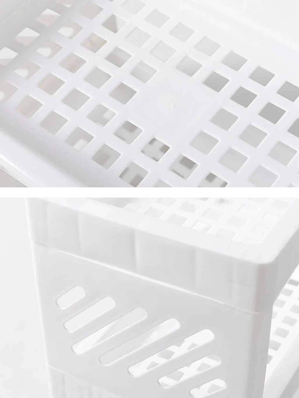 PP Desktop Double Layer Storage Rack – White Organizer for Desk