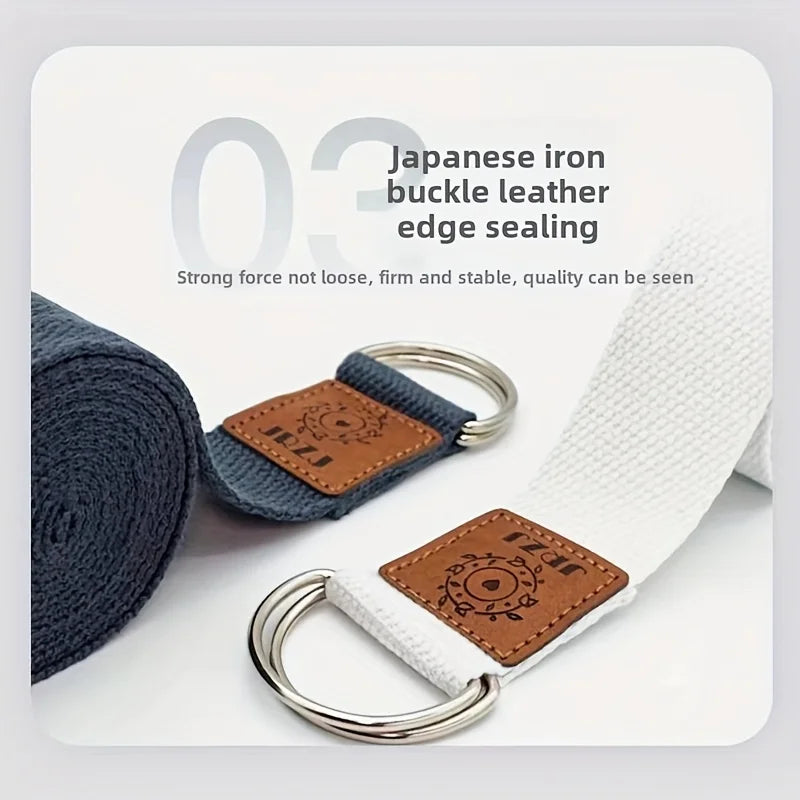 Yoga Stretching Strap with Metal Rings | Fitness and Flexibility Aid