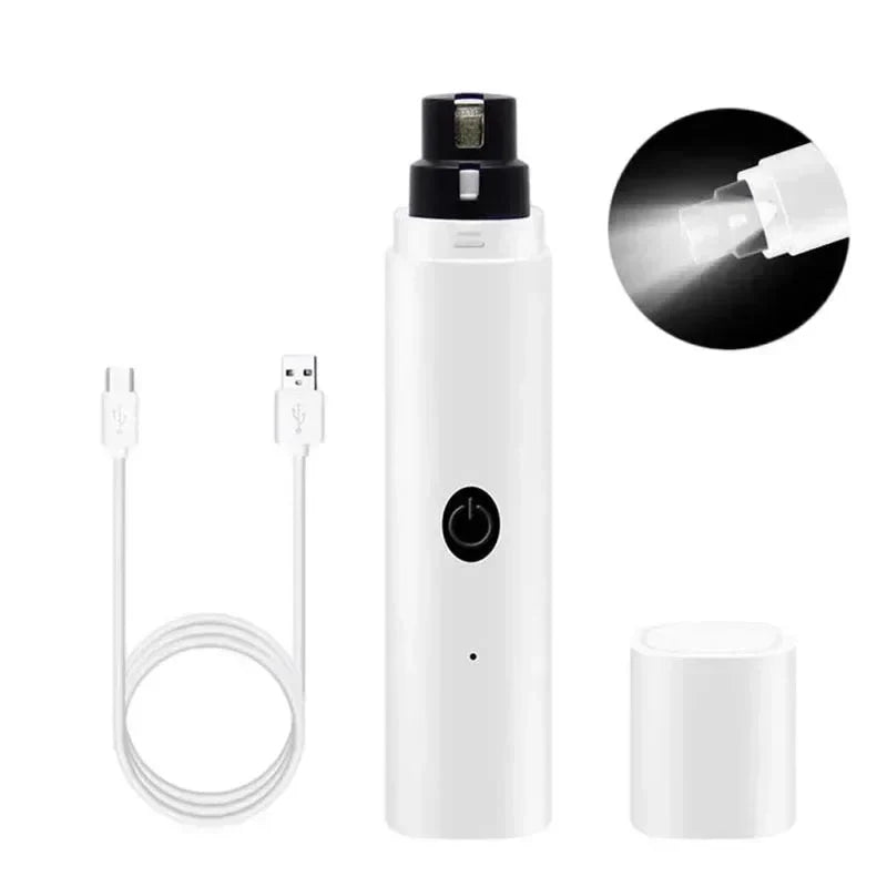 Electric Pet Nail Grinder – USB LED Dog & Cat Clipper