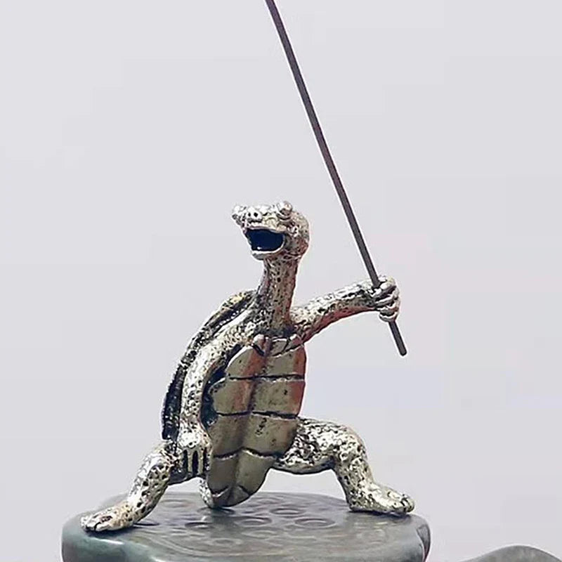 Mini Metal Turtle Incense Holder | Cute Animal Sandalwood Stick Burner for Home Decor
