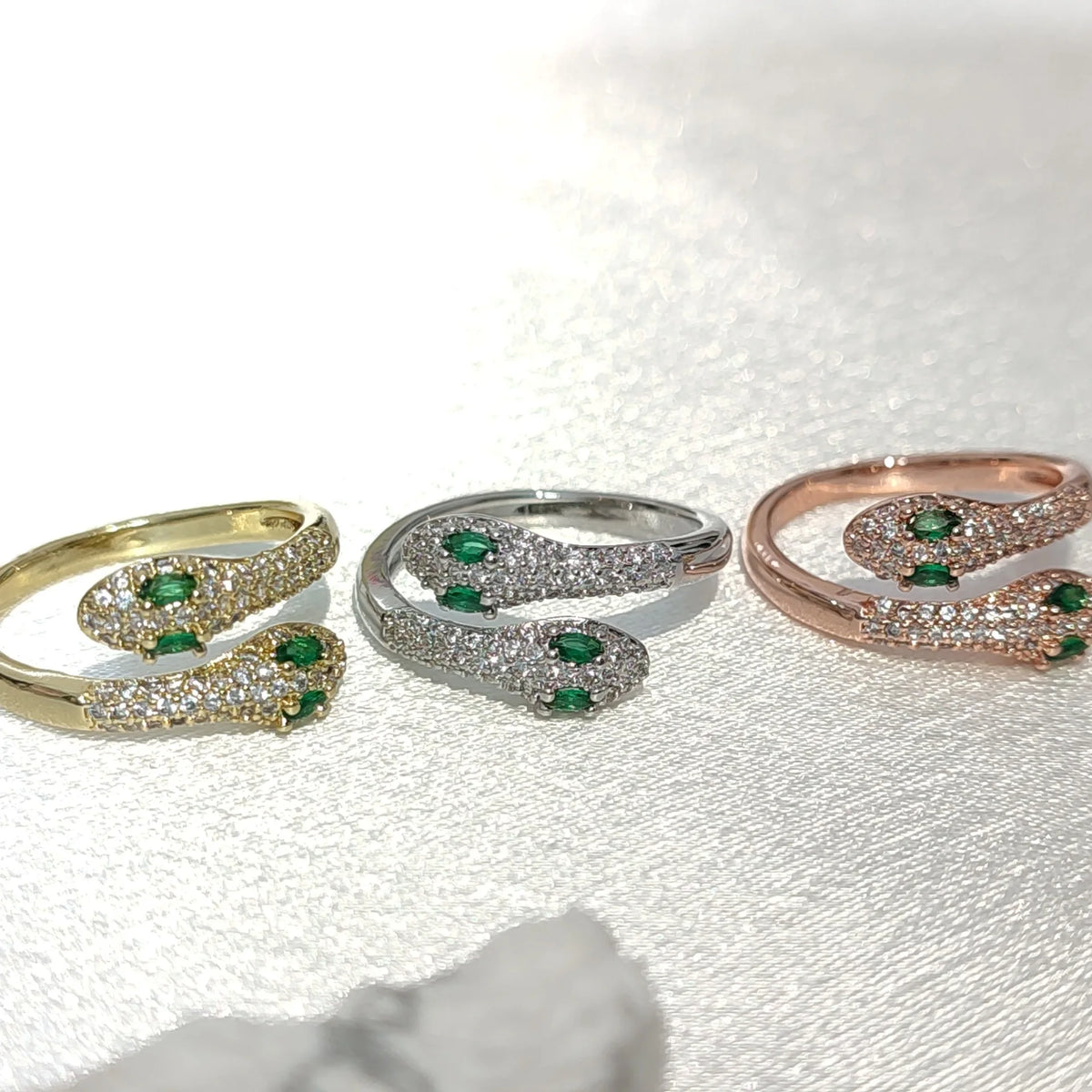925 Sterling Silver Snake Zircon Rings For Women Wedding Luxury Jewelry Wholesale Dropshipping