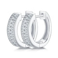 NeeTim Hoops s925 Sterling Silver Full Real Moissanite Earrings Women Sparkling Dimoand Earring Jewelry Gift Certificate
