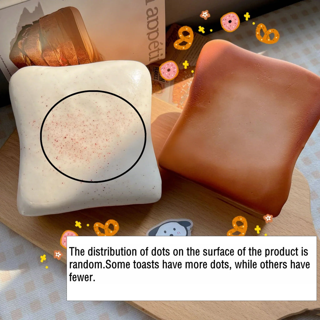 Toast Squeeze Stress Relief Toy | Soft Simulated Bread Fidget Toy