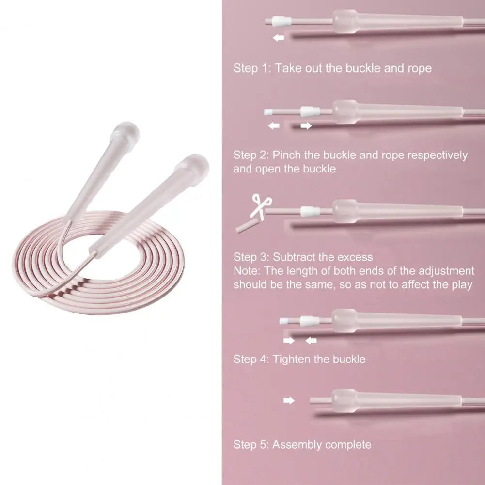 Adjustable Length Jump Rope | Ergonomic Handle Speed Skipping Rope for Cardio Training