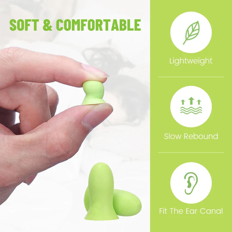Sleeping Noise Reduction Earplugs | Slow Rebound Sponge Earplugs for Women with Small Ear Canals