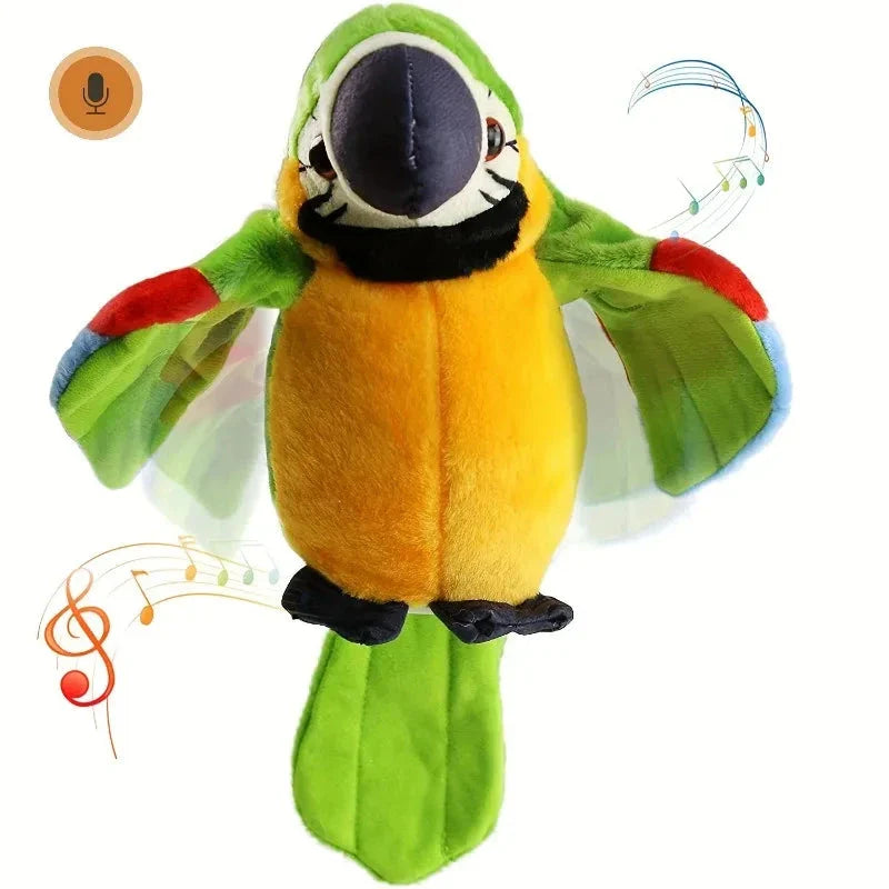 Talking Macaw Parrot Plush – Repeat & Speak Electronic Stuffed Toy