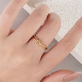 Stainless Steel Knot Ring Wedding Band for Women Girl Size 5-10