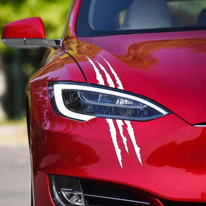 Monster Claw Car Sticker – Reflective Ghost Paw Scratch Vinyl Decal for Hood & Headlights | DIY Auto Exterior Decoration