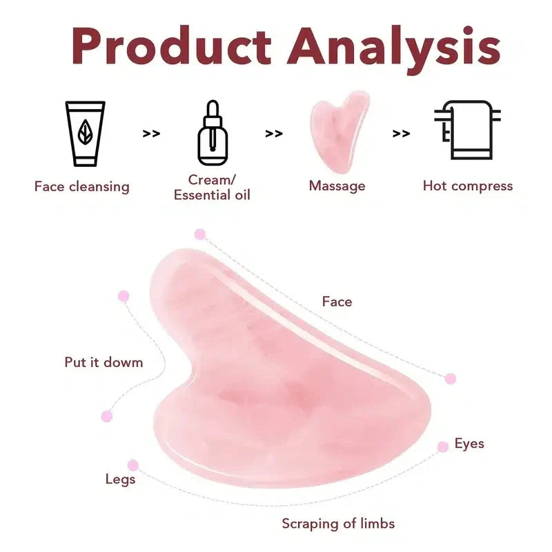 Resin Gua Sha Stone | Face Roller and Gouache Scraper Tool
