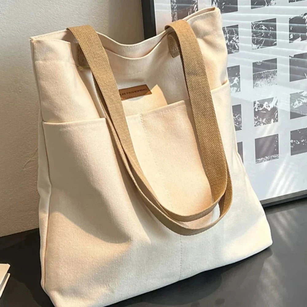 Women’s Canvas Tote Bag – Large Capacity Sewing Thread Handbag