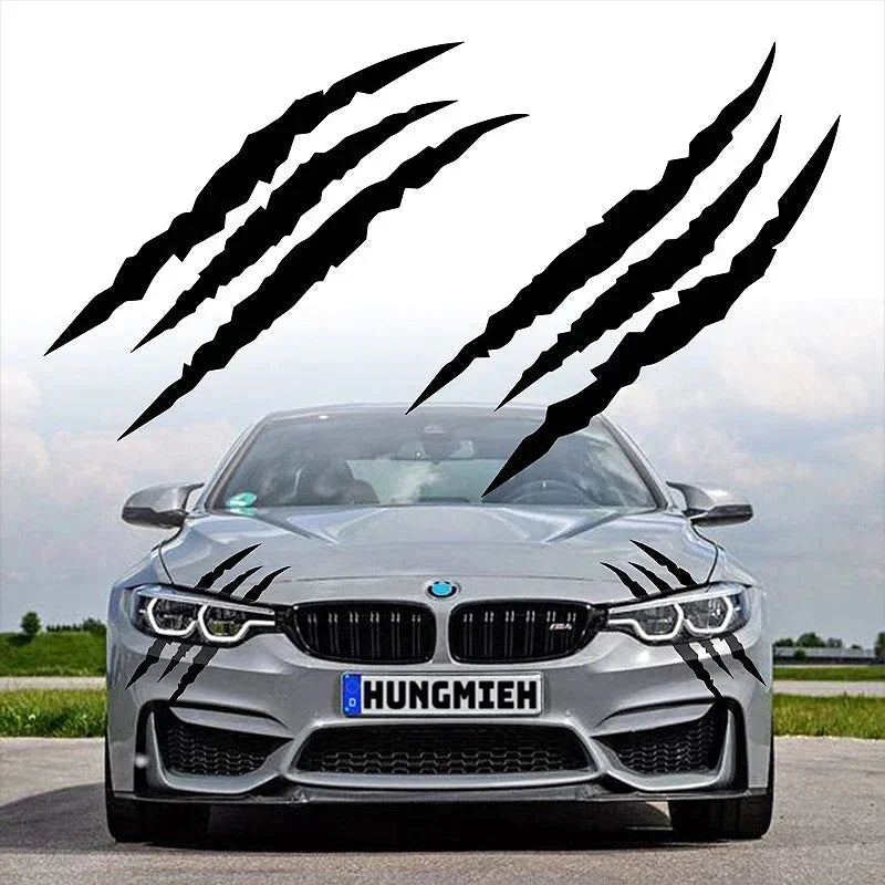 Monster Claw Car Sticker – Reflective Ghost Paw Scratch Vinyl Decal for Hood & Headlights | DIY Auto Exterior Decoration
