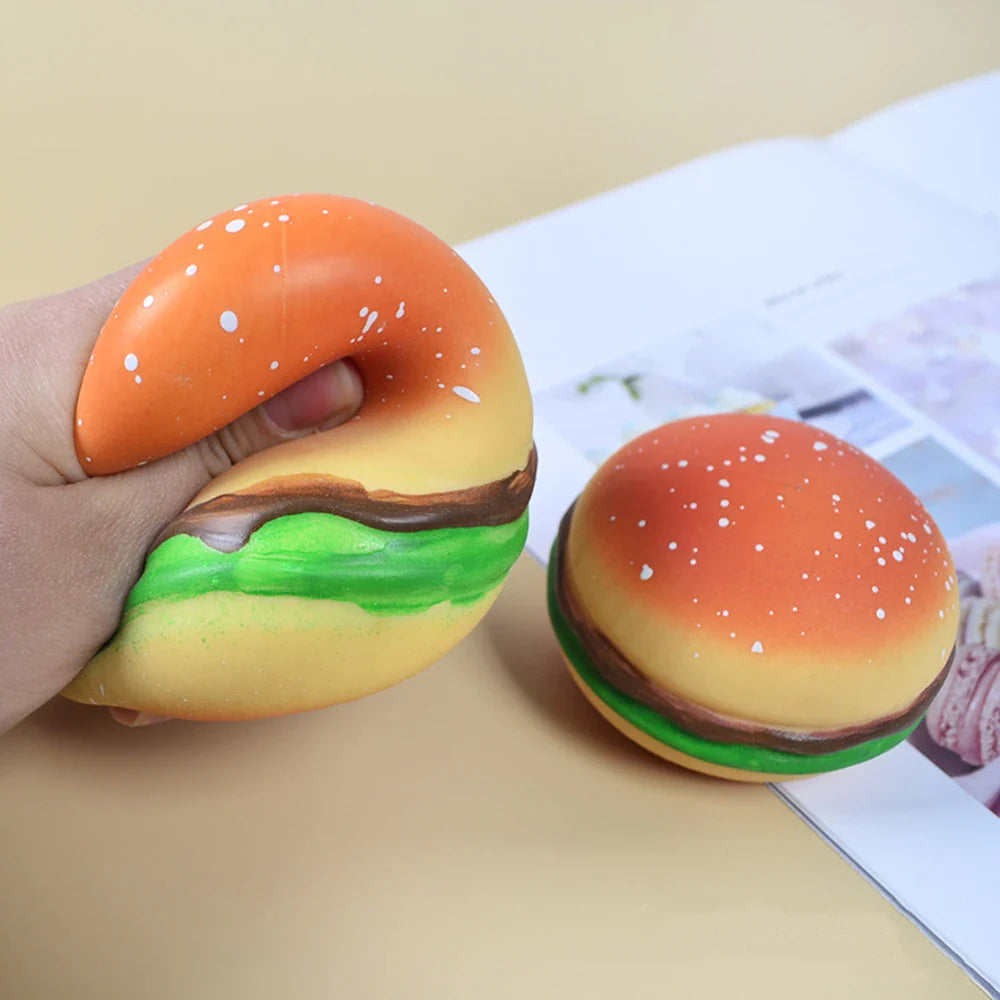 Squishy Stress Relief Toy Hamburger Pinching Cookies | Decompression Venting Toy for Anxiety