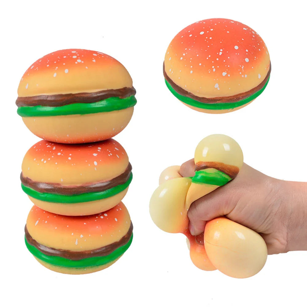 Squishy Stress Relief Toy Hamburger Pinching Cookies | Decompression Venting Toy for Anxiety