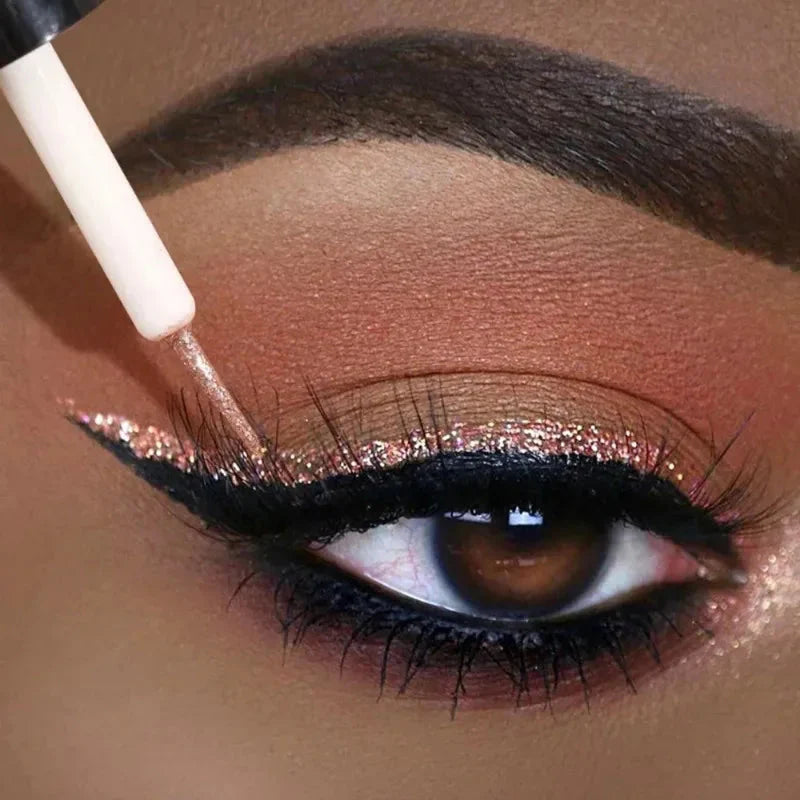 Diamond Shiny Eyeliner Waterproof Silver Rose Gold Glitter Eye Shadow